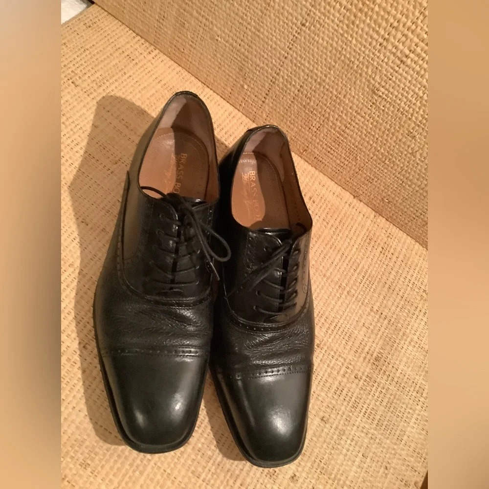 Classic Men's Black Leather Oxford Dress Shoes 8